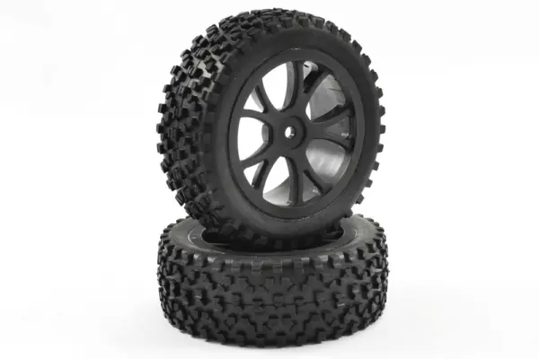 Fastrax 1/10th Mounted Cuboid Buggy Front Tyres 10-Spoke – view 4