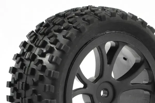 Fastrax 1/10th Mounted Cuboid Buggy Rear Tyres 10-Spoke – view 2
