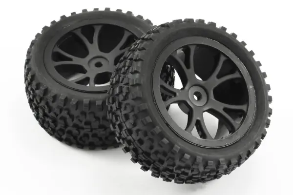 Fastrax 1/10th Mounted Cuboid Buggy Rear Tyres 10-Spoke – view 3