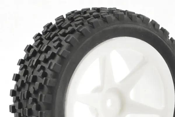 Fastrax 1/10th Mounted Cuboid Buggy Front Tyres 6-Spoke – view 2