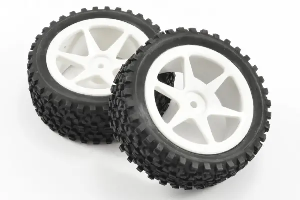 Fastrax 1/10th Mounted Cuboid Buggy Front Tyres 6-Spoke – view 3