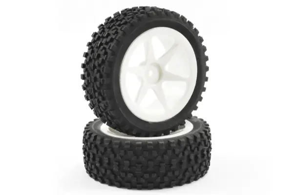 Fastrax 1/10th Mounted Cuboid Buggy Front Tyres 6-Spoke – view 4