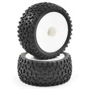 Fastrax 1/10th Mounted Cuboid Buggy Rear Tyres Dished