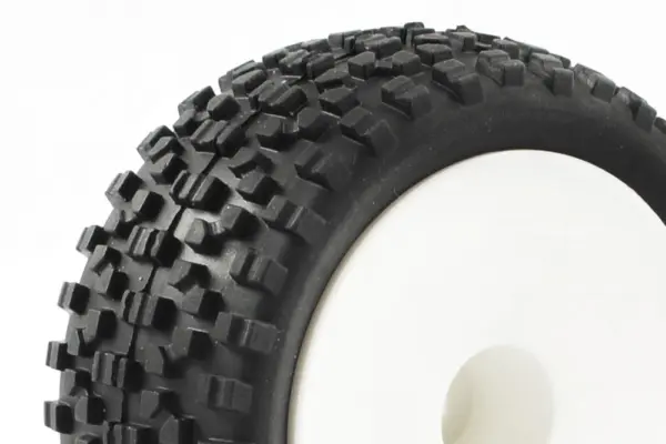 Fastrax 1/10th Mounted Cuboid Buggy Rear Tyres Dished – view 2
