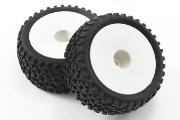 Fastrax 1/10th Mounted Cuboid Buggy Rear Tyres Dished – view 3