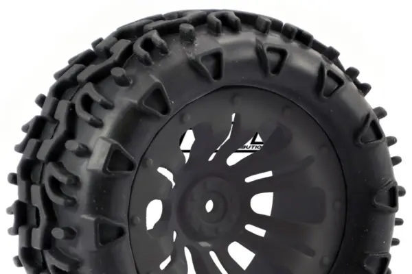 Fastrax 1/10 Klaxon Truck Tyre Mounted on 12-Spoke (12mm Hex) – view 2