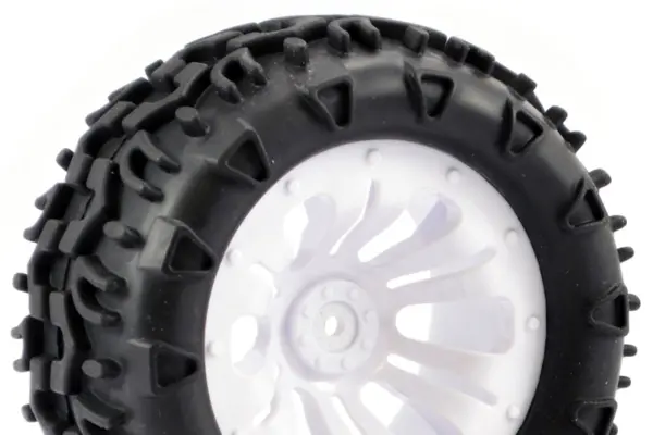 Fastrax 1/10 Klaxon Truck Tyre Mounted on 12-Spoke (12mm Hex) – view 2