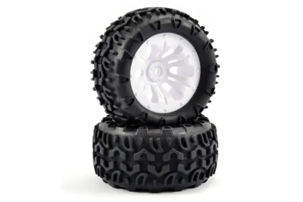 Fastrax 1/10 Klaxon Truck Tyre Mounted on 12-Spoke (12mm Hex) – view 3