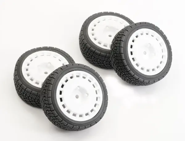 Fastrax 1/10th Rally Angle Tyre/Wheel Set White (4) – view 7