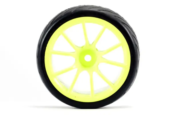 Fastrax 1/10 Street/Tread Tyre 10sp Neon Yellow Wheel – view 4