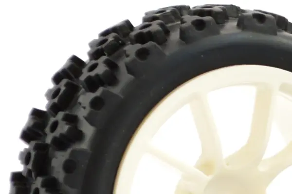 Fastrax 1/10 Street/Rally Tyre 10sp White Wheel – view 3