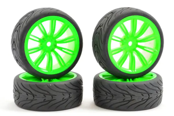 Fastrax 1/10 Street/Tread Tyre 20sp Green Wheel – view 2