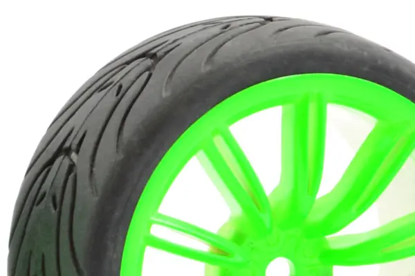 Fastrax 1/10 Street/Tread Tyre 20sp Green Wheel – view 3