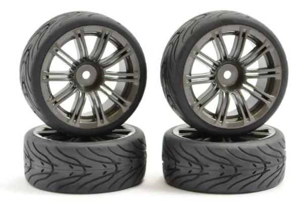 Fastrax 1/10 Street/Tread Tyre 20sp Gun Metal Wheel – view 2