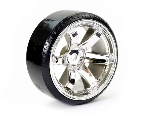 Fastrax 1/10 Street/Drift Tyre 6-Spoke Wheel (6mm Offset) - Chrome – view 2