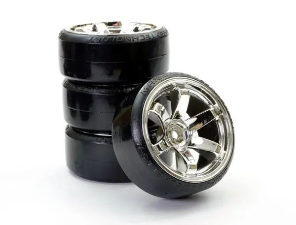 Fastrax 1/10 Street/Drift Tyre 6-Spoke Wheel (6mm Offset) - Chrome – view 4