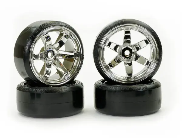 Fastrax 1/10 Street/Drift Tyre 6-Spoke Wheel (6mm Offset) - Chrome – view 5