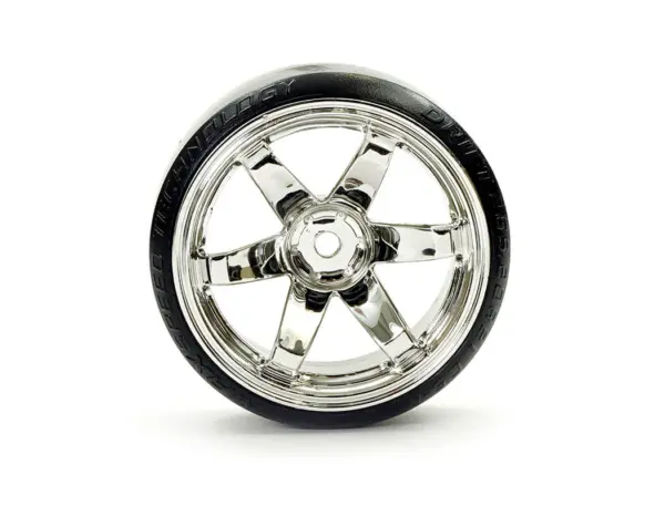 Fastrax 1/10 Street/Drift Tyre 6-Spoke Wheel (6mm Offset) - Chrome – view 6