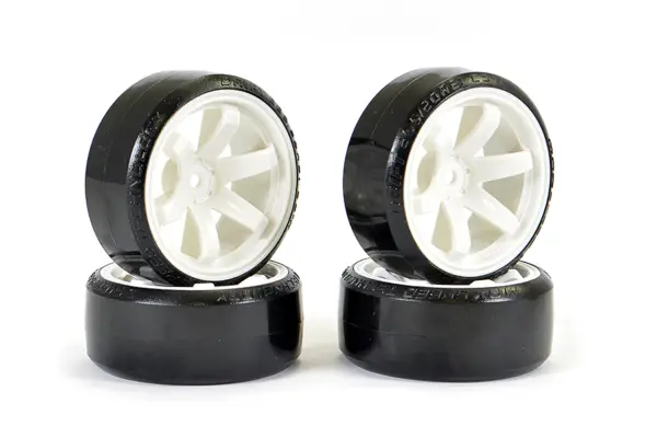 Fastrax 1/10 Street/Drift Tyre 6-Spoke Wheel (6mm Offset) - White – view 2