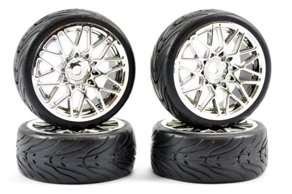 Fastrax 1/10 Street/Tread Tyre Star Spoke Chrome Wheel – view 2
