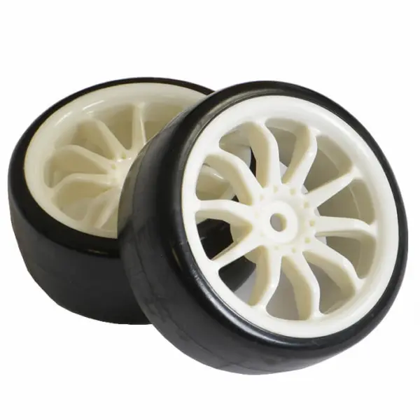 Fastrax 1/10 Street/Drift 10sp Scale Wheel & V2 Tyre White – view 3