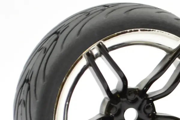 Fastrax 1/10 Street/Tread Tyre 10sp Black/Chrome Wheel – view 3