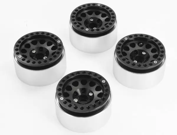 Fastrax Aluminium Beadlock Sixo 1.9" Wheels - Black (4pc) – view 3