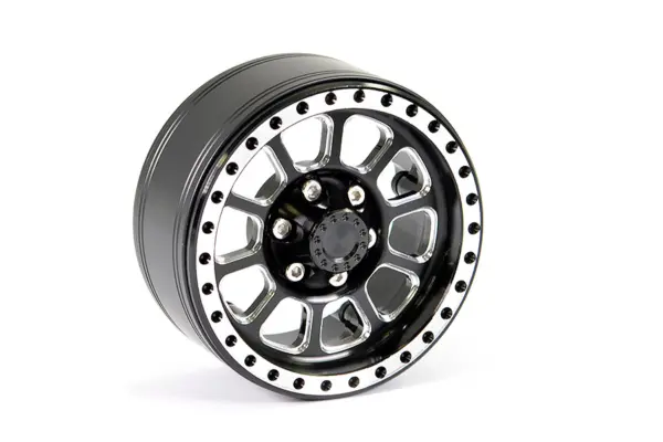 Fastrax Aluminum Beadlock Ten 1.9" Wheels - Black (4pc) – view 2