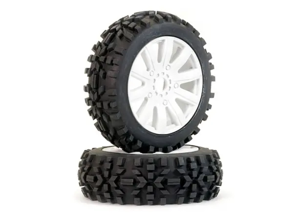 Fastrax 1/8 Grator Mounted on 10-Spoke White (Pr) – view 2