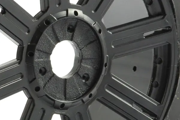Fastrax 1/8 Maze Block Mounted on 8-Spoke Black (Pr) – view 4