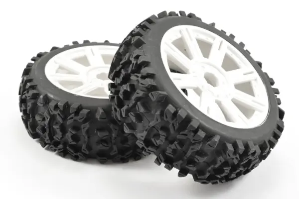 Fastrax 1/8 Maze Block Mounted on 8-Spoke White (Pr) – view 2