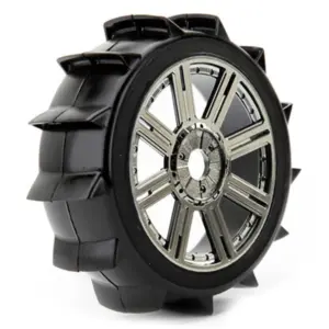 Fastrax 1/8 Paddle Mounted on 8-Spoke Black Chrome (Pr)