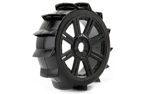 Fastrax 1/8 Paddle Mounted on 8-Spoke Black (Pr) – view 2