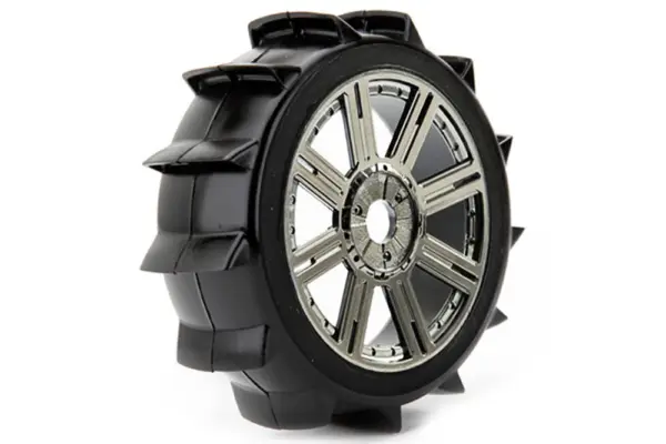 Fastrax 1/8 Paddle Mounted on 8-Spoke White (Pr) – view 2