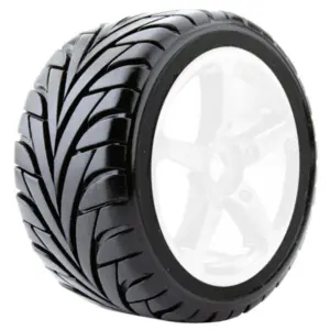 Fastrax 1/8 Truggy Eagle MTD on 5-Spoke White 0 Offset(pr)