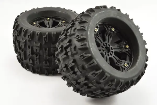 Fastrax 1/8 Mt Jigsaw Mounted 6-Spoke Black 1/2"offset(pr) – view 2