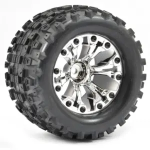 Fastrax 1:10 Mt Stinger Mount 6-Spoke Chrome 0 Offset (Pr)