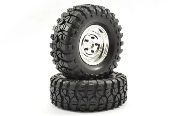 Fastrax 1:10 Crawler Sawblock 1.9 Scale Steel Wheel Ø108mm (Chrome) – view 3