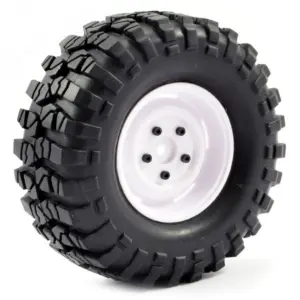 Fastrax 1:10 Crawler Sawblock 1.9 Scale Steel Wheel Ø108mm (White) (2)