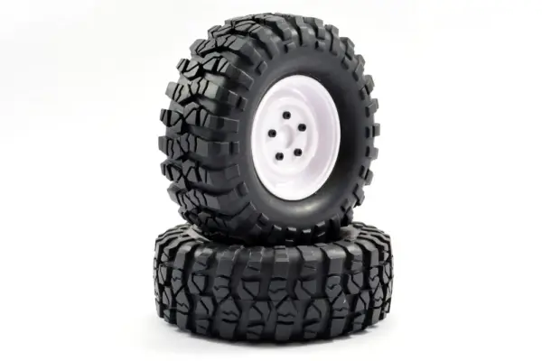 Fastrax 1:10 Crawler Sawblock 1.9 Scale Steel Wheel Ø108mm (White) (2) – view 3