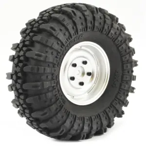 Fastrax 1:10 Crawler Swamper 1.9 Scale Wheel Ø118mm Tyre (Silver)(2)
