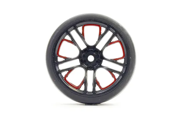Fastrax 1/10 (4) Drift D1 Tyre W/3mm 10-Spoke Wheel- Graphite – view 3