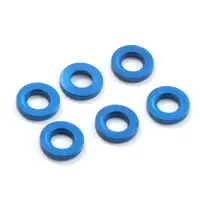 Fastrax M3 Flat Washer Blue 1.5mm (6)