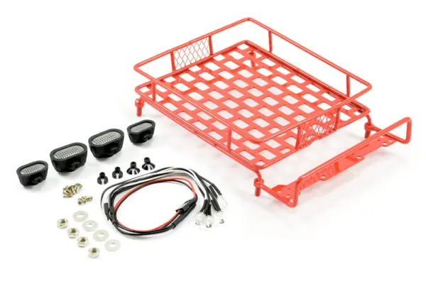 Fastrax Red Aluminium Luggage Rack W/Led Lamps L165mm X W112mm – view 2