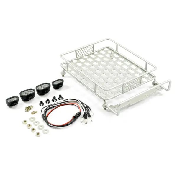 Fastrax Silver Aluminium Luggage Rack W/Led Lamps L165mm X W112mm