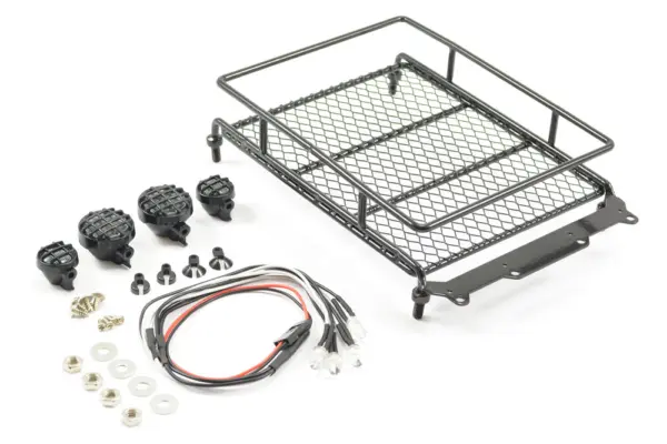 Fastrax Black Aluminium Luggage Rack W/Led Lamps L130mm X W110mm – view 2