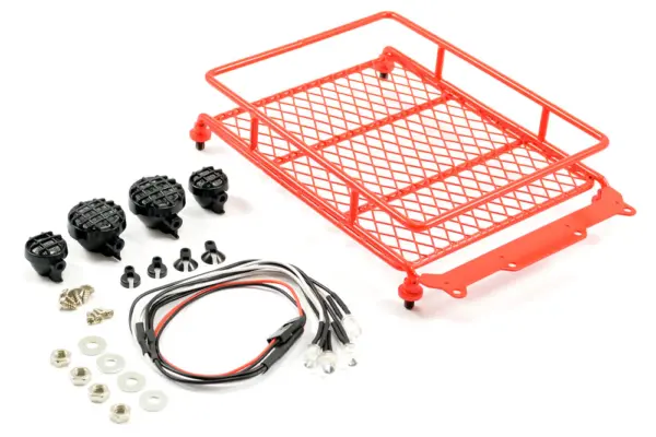 Fastrax Red Aluminium Luggage Rack W/Led Lamps L130mm X W110mm – view 2