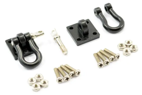 Fastrax Metal Bumper Shackles & Mounting Bracket X2 (M2x6mm) Black – view 2