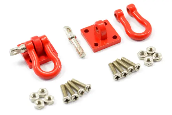 Fastrax Metal Bumper Shackles & Mounting Bracket X2 (M2x6mm) Red – view 2