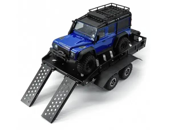 Fastrax Dual-Axle Trailer W/Ramps & Leds (Med 1/12-1/18) - Black – view 4